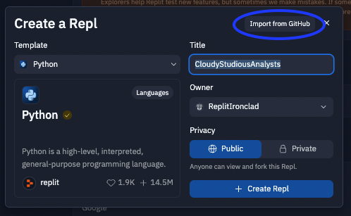 importing a repository