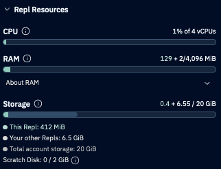 Account-level Storage shown in Resources