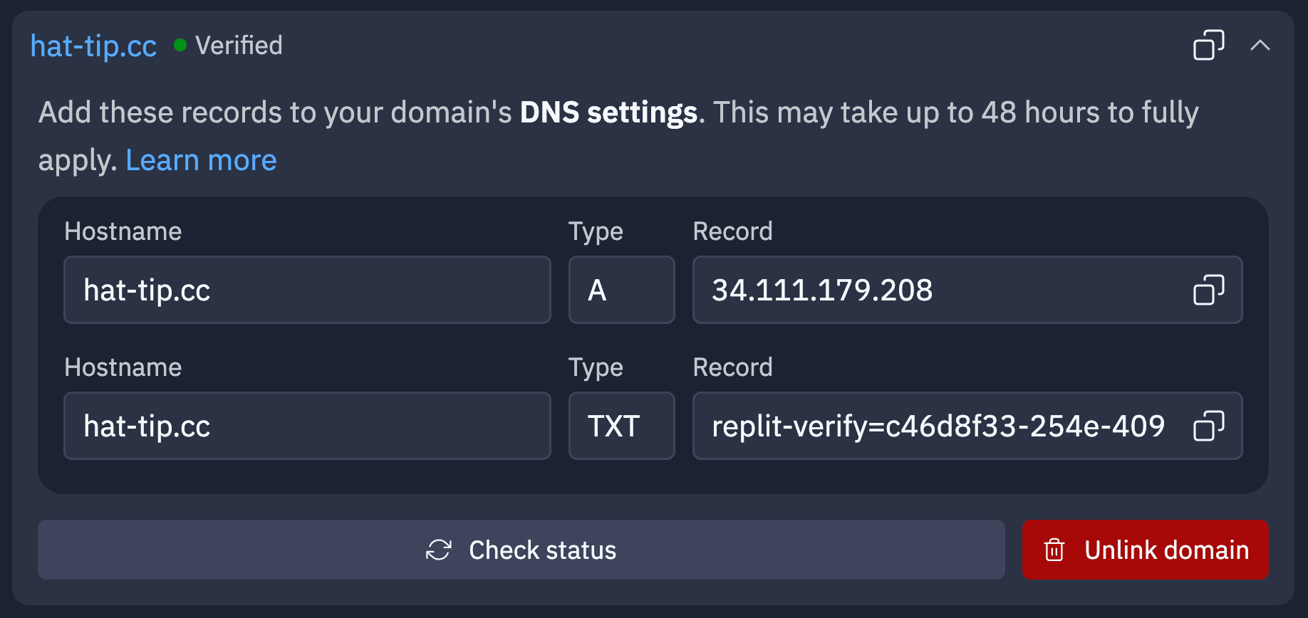 copy domain information