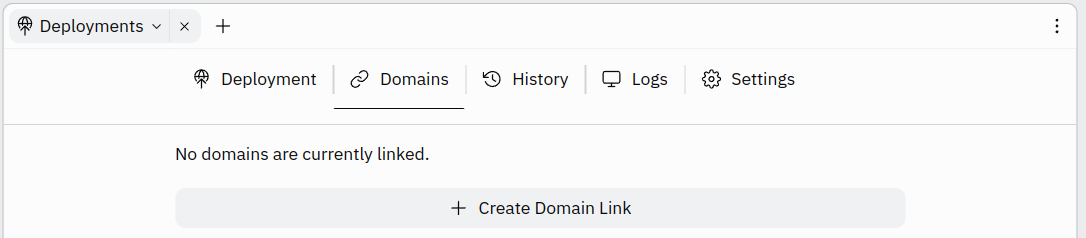 domains tab
