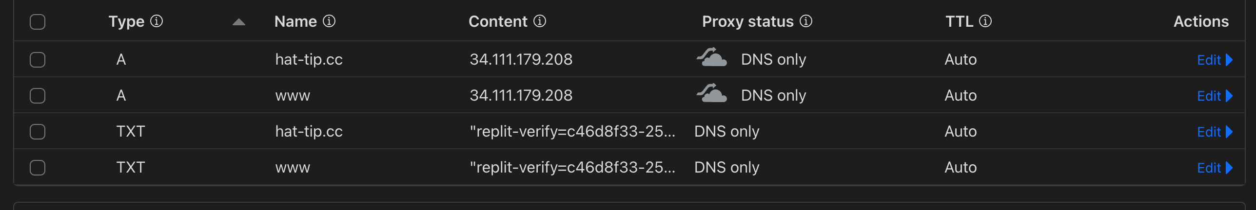 Adding two records on Cloudflare