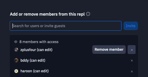 remove a member