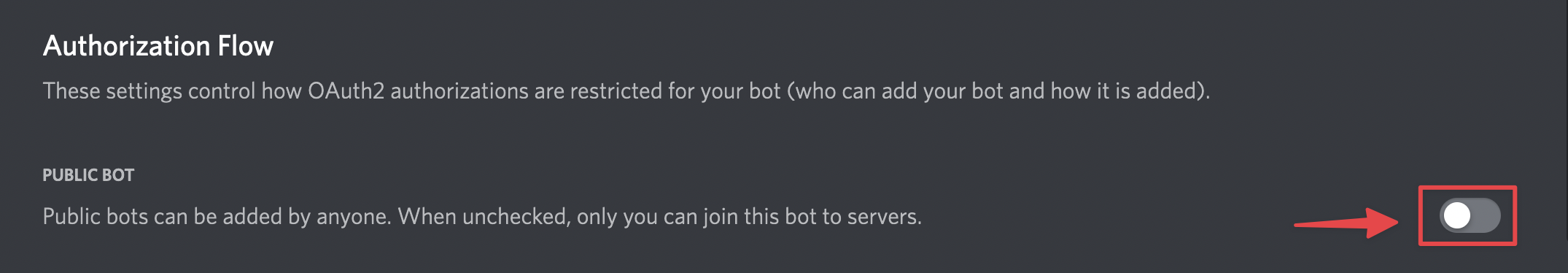 Public Bot option