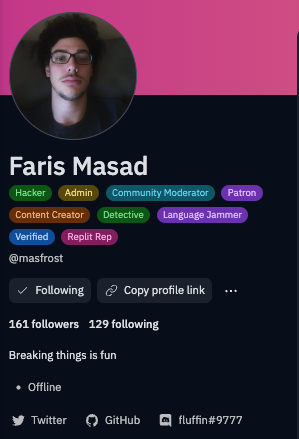 faris profile look noice now