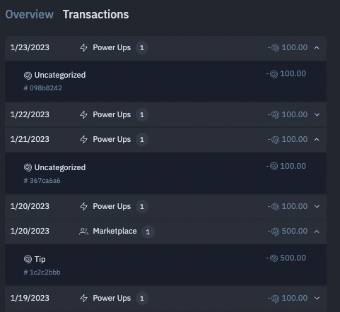 cycle transactions